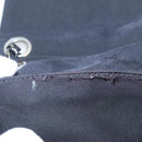 CHANEL Chain Shoulder Bag Nylon Black Silver CC Auth 125969-29