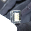 CHANEL Chain Shoulder Bag Nylon Black Silver CC Auth 125969-12