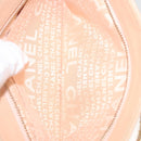 CHANEL Accessory Pouch Silk Beige Gold CC Auth 125970-19