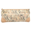 CHANEL Accessory Pouch Silk Beige Gold CC Auth 125970-3