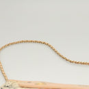 CHANEL Accessory Pouch Silk Beige Gold CC Auth 125970-8