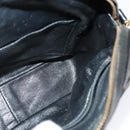 CHANEL Matelasse Chain Shoulder Bag Enamel Black Gold CC Auth 125971-21