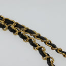 CHANEL Matelasse Chain Shoulder Bag Enamel Black Gold CC Auth 125971-14