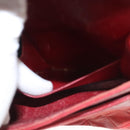 CHANEL Matelasse Chain Shoulder Bag Lamb Skin Red Gold CC Auth 125972-27