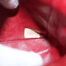 CHANEL Matelasse Chain Shoulder Bag Lamb Skin Red Gold CC Auth 125972-12