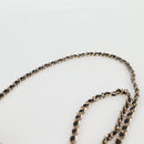 CHANEL Matelasse Checkered Flag Chain Shoulder Bag Nylon Beige CC Auth 125975M-14