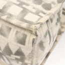 CHANEL Chain Tote Bag Canvas 2way Gray CC Auth 125976-17