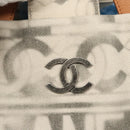 CHANEL Chain Tote Bag Canvas 2way Gray CC Auth 125976-20