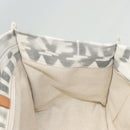 CHANEL Chain Tote Bag Canvas 2way Gray CC Auth 125976-22