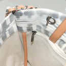 CHANEL Chain Tote Bag Canvas 2way Gray CC Auth 125976-24