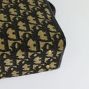Christian Dior Trotter Canvas Shoulder Bag Black Gold Auth 125986-13