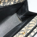 Christian Dior Trotter Canvas Shoulder Bag Black Gold Auth 125986-16