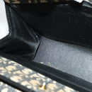 Christian Dior Trotter Canvas Shoulder Bag Black Gold Auth 125986-17