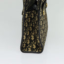 Christian Dior Trotter Canvas Shoulder Bag Black Gold Auth 125986-4