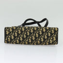 Christian Dior Trotter Canvas Shoulder Bag Black Gold Auth 125986-9