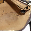 FENDI Zucca Canvas Shoulder Bag Brown Black gold Auth 125989-17