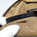 FENDI Zucca Canvas Shoulder Bag Brown Black gold Auth 125989-12