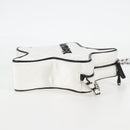 CHANEL Star Chain Shoulder Bag Satin White Gold CC Auth 125991SM-4