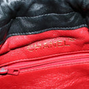 CHANEL Chain Shoulder Bag Nylon Black Gold CC Auth 125992-17