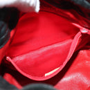 CHANEL Chain Shoulder Bag Nylon Black Gold CC Auth 125992-21