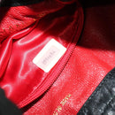 CHANEL Chain Shoulder Bag Nylon Black Gold CC Auth 125992-11