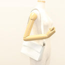Salvatore Ferragamo Shoulder Bag Leather White Silver Auth 125994-21