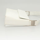 Salvatore Ferragamo Shoulder Bag Leather White Silver Auth 125994-4