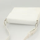 Salvatore Ferragamo Shoulder Bag Leather White Silver Auth 125994-6