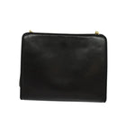 Salvatore Ferragamo Chain Shoulder Bag Leather Black Gold Auth 125995-3