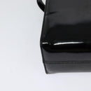 Salvatore Ferragamo Shoulder Bag Enamel Black Gold Auth 125997-15