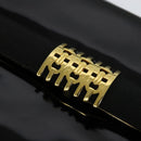 Salvatore Ferragamo Shoulder Bag Enamel Black Gold Auth 125997-17