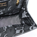 Salvatore Ferragamo Shoulder Bag Enamel Black Gold Auth 125997-18