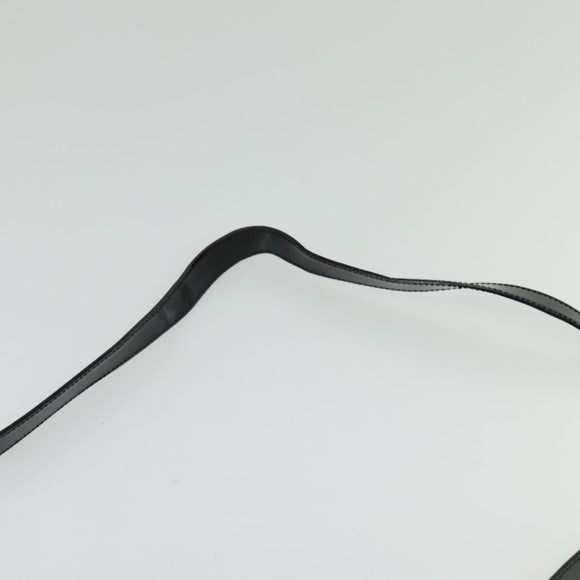 Salvatore Ferragamo Shoulder Bag Enamel Black Gold Auth 125997