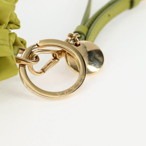 PRADA Pouch Nylon Green Gold Auth 126000M