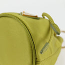 PRADA Pouch Nylon Green Gold Auth 126000M-15