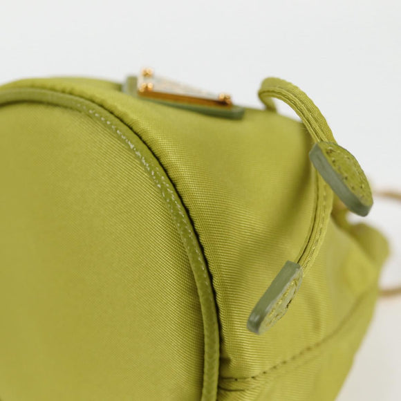 PRADA Pouch Nylon Green Gold Auth 126000M