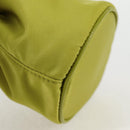 PRADA Pouch Nylon Green Gold Auth 126000M-16