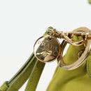 PRADA Pouch Nylon Green Gold Auth 126000M-18