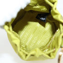 PRADA Pouch Nylon Green Gold Auth 126000M-11