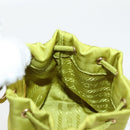 PRADA Pouch Nylon Green Gold Auth 126000M-23