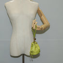 PRADA Pouch Nylon Green Gold Auth 126000M-24