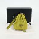PRADA Pouch Nylon Green Gold Auth 126000M-12