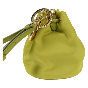 PRADA Pouch Nylon Green Gold Auth 126000M - 0