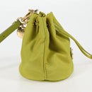 PRADA Pouch Nylon Green Gold Auth 126000M-3