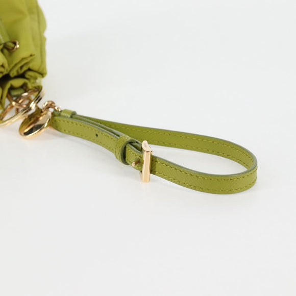 PRADA Pouch Nylon Green Gold Auth 126000M
