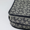 CELINE C Sulky Shoulder Bag Canvas Navy Gold Auth 126003-15