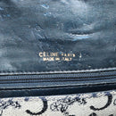 CELINE C Sulky Shoulder Bag Canvas Navy Gold Auth 126003-9