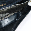 CELINE C Sulky Shoulder Bag Canvas Navy Gold Auth 126003-18