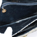 CELINE C Sulky Shoulder Bag Canvas Navy Gold Auth 126003-11