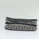 CELINE C Sulky Shoulder Bag Canvas Navy Gold Auth 126003-6